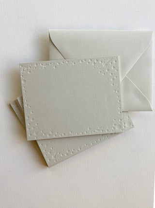 Grey Celestial Galaxy Notecard with Gold Foil Edge